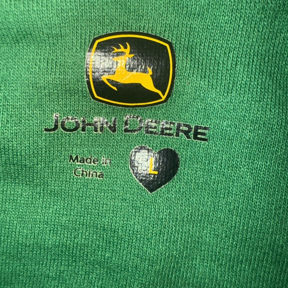 Ladies John Deere full zip green hoodie Large - Picture 6 of 7